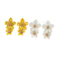 Earwish - Double Layer Flower Ear Studs - Minimalist & Elegant