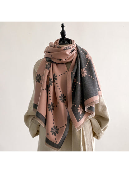 Scarvii – Polka Dot Floral Scarf & Wrap