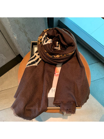 Scarvii - Leopard Pattern Fashion Wrap Scarf