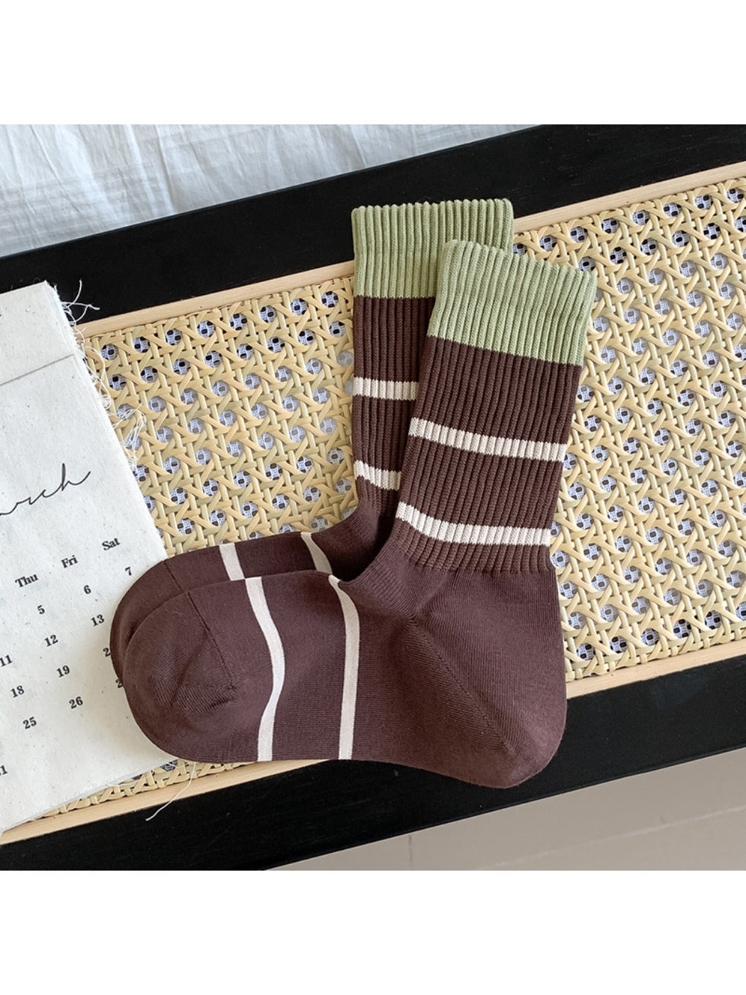 Rufia - Striped Color Block Seamless Socks for Women