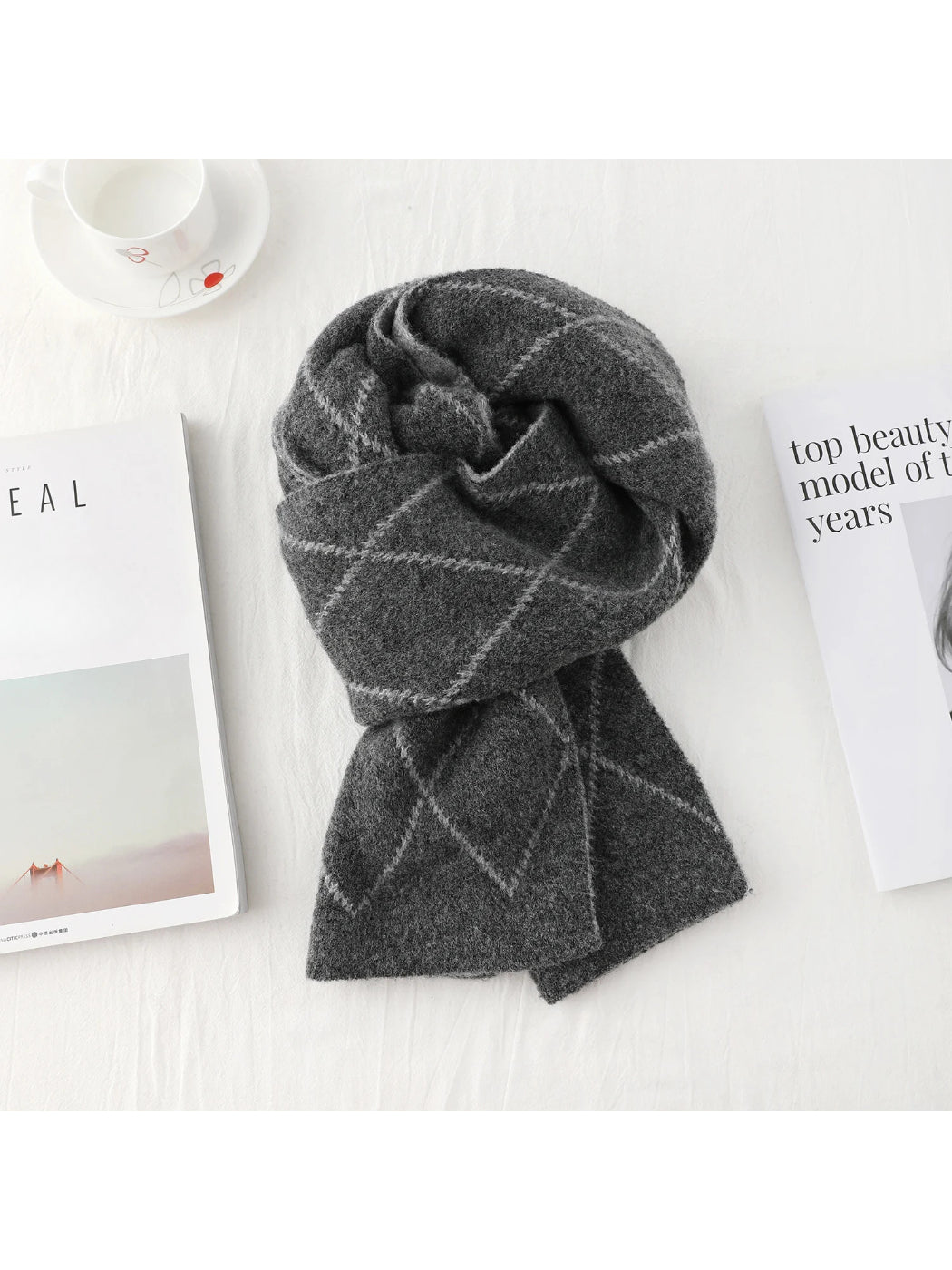 Scarvii Diamond Plaid Winter Scarf