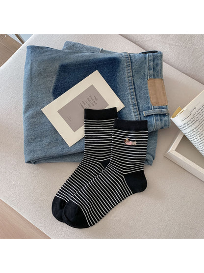 Rufia - Cute Dog Stripe Crew Socks product image 3