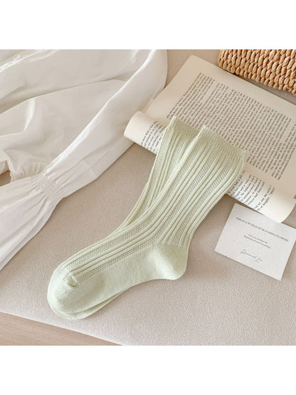 Rufia Soft Ribbed Textured Casual Crew Socks product image 5