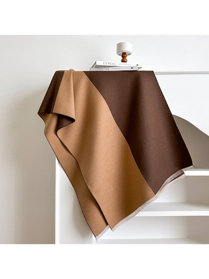 Scarvii – Color Block Fringe Scarf & Shawl