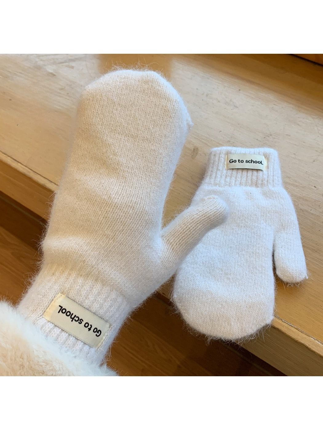 Gloving - Women's Cute Fuzzy Knit Winter Mittens