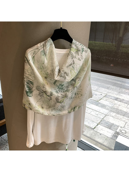 Scarvii - Minimal Botanical Shawl Scarf