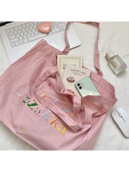 Cosbai - Colorful Embroidery Everyday Tote