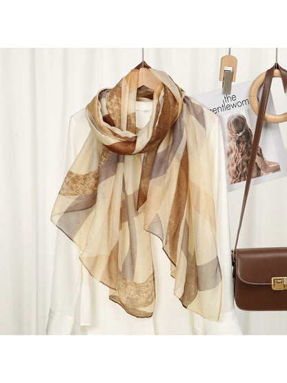 Scarvii - Abstract Curve Print Spring Scarf