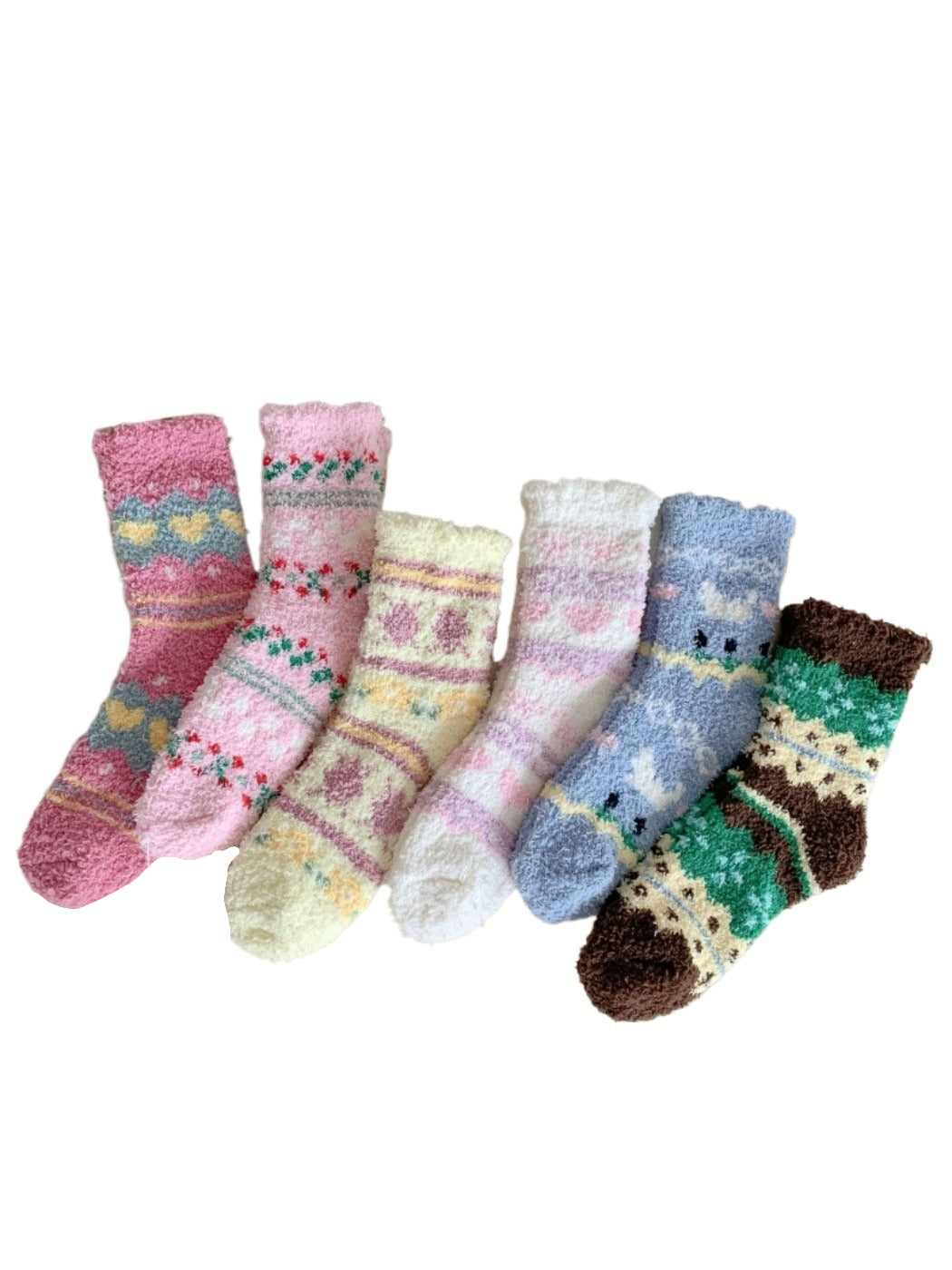 Rufia - Thick Coral Fleece Cozy Winter Socks