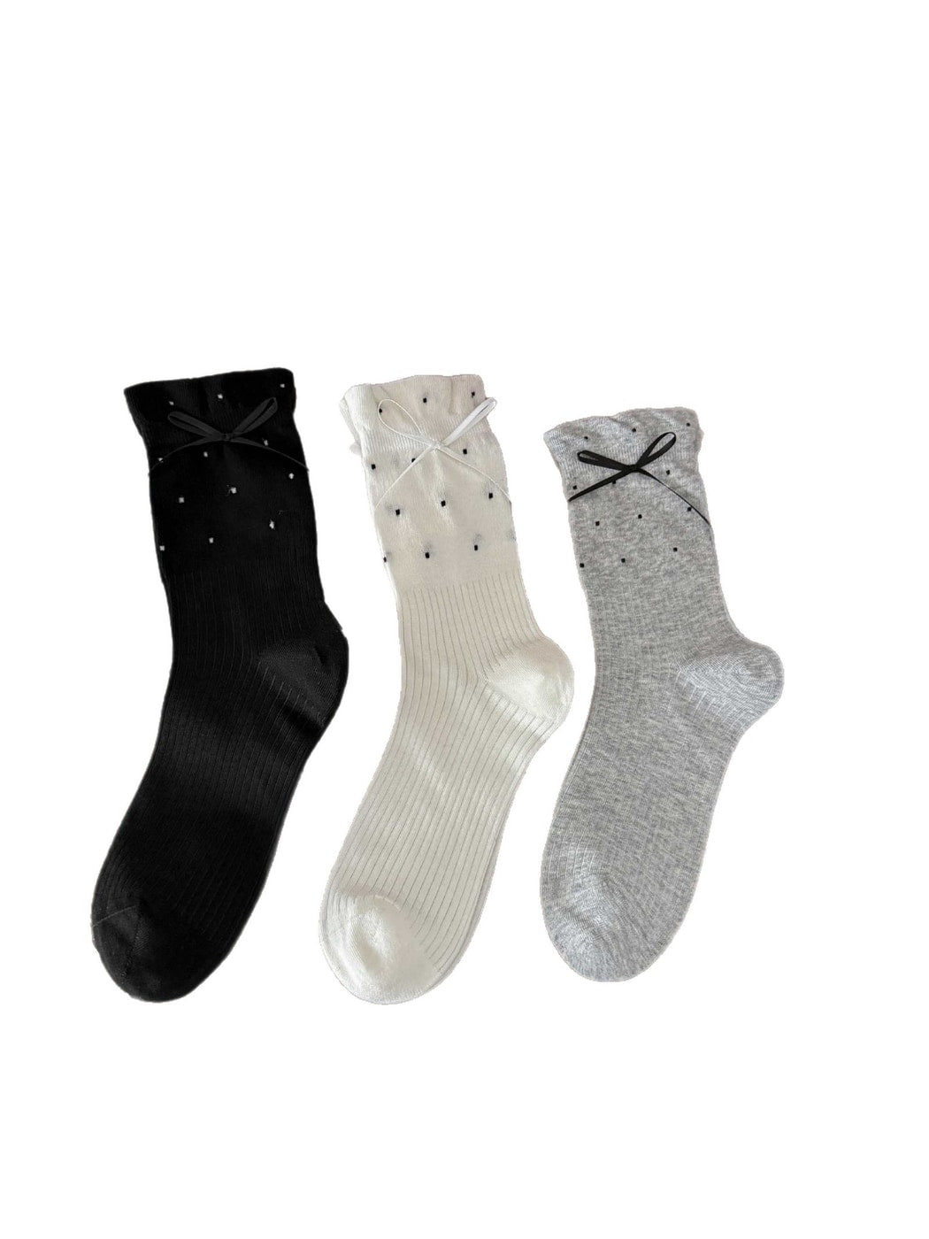 Rufia - Bow Polka Dot Crew Socks