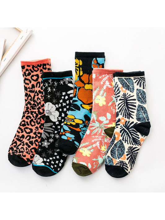 Rufia - Floral Animal Motif Crew Socks product image 1