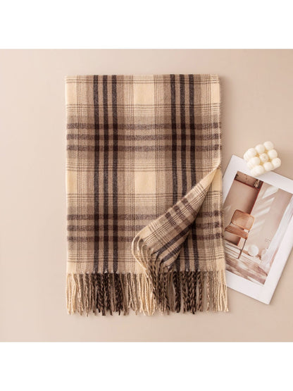 Scarvii - Classic Tartan Tassel Wrap Scarf