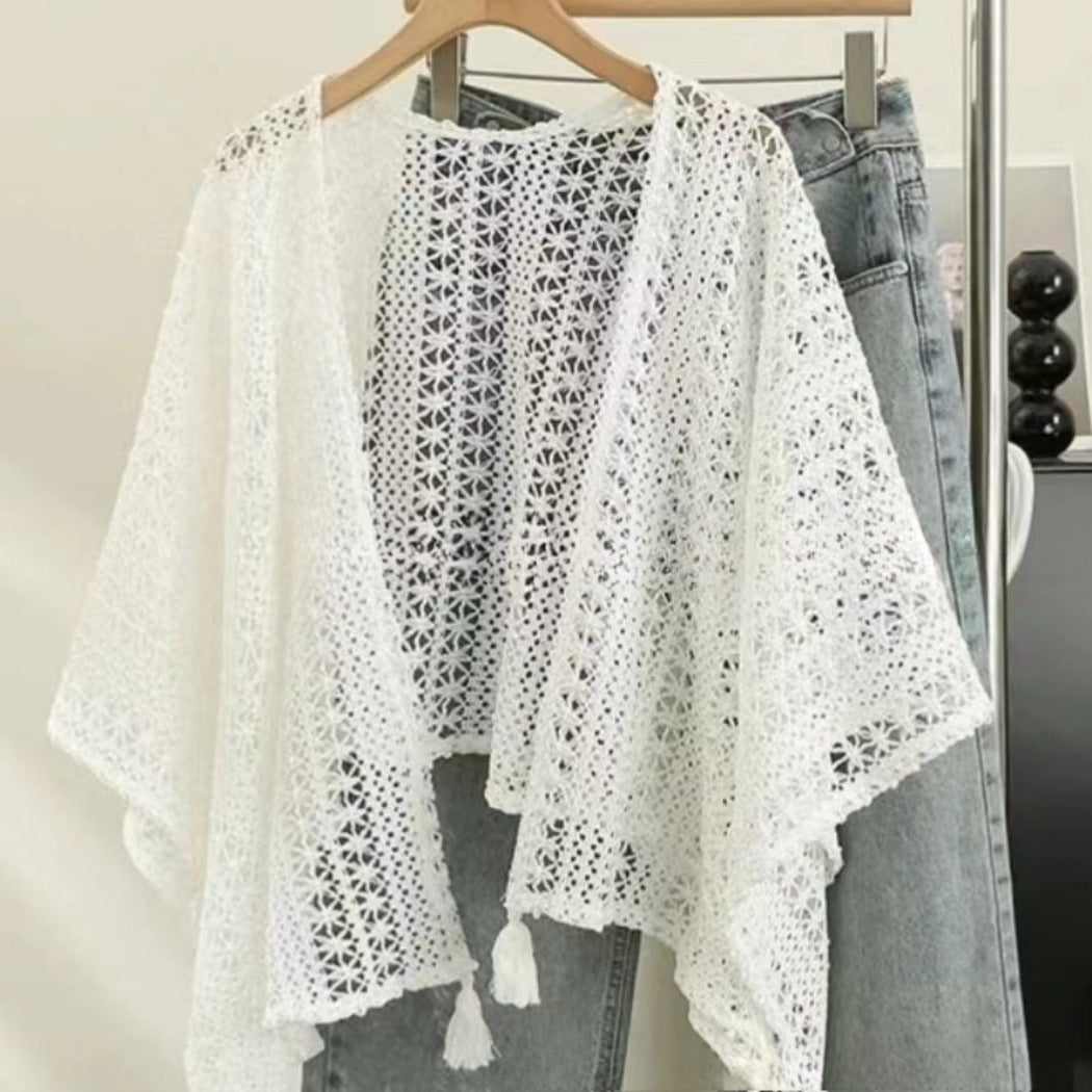 Crosa - Vintage Boho Knit Cardigan Cover-Up