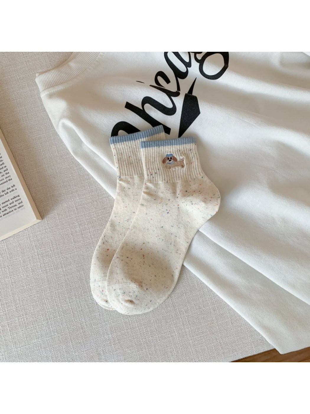 Rufia - Cute Dog Speckled Crew Socks product image 7