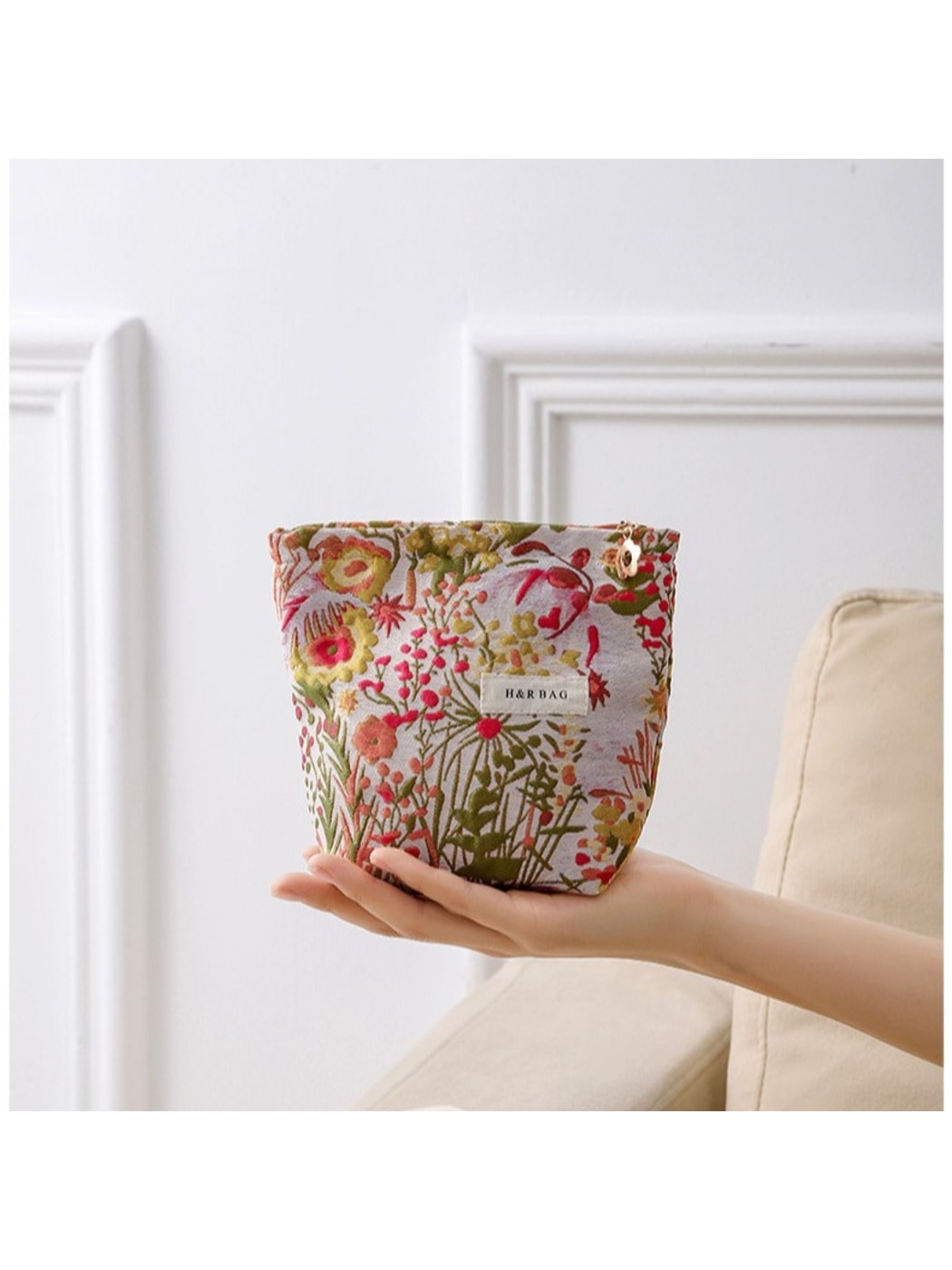 Cosbai - Fresh Floral Makeup Storage Cosmetic Pouch