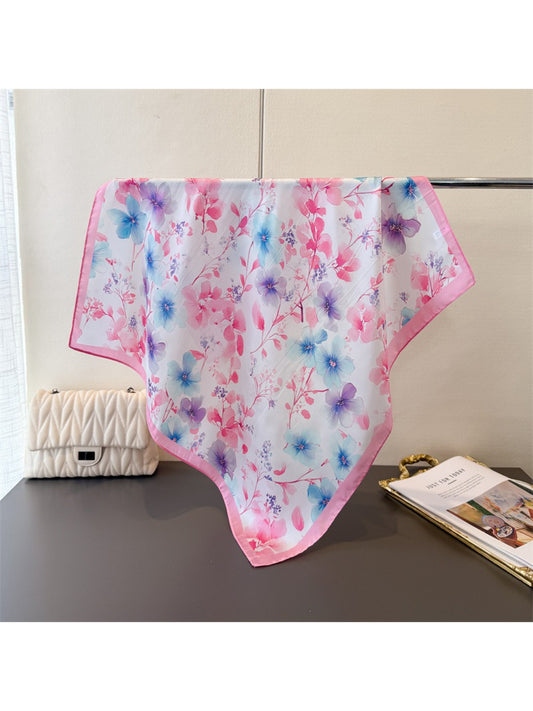 Scarvii - Pastel Watercolor Floral Square Scarf