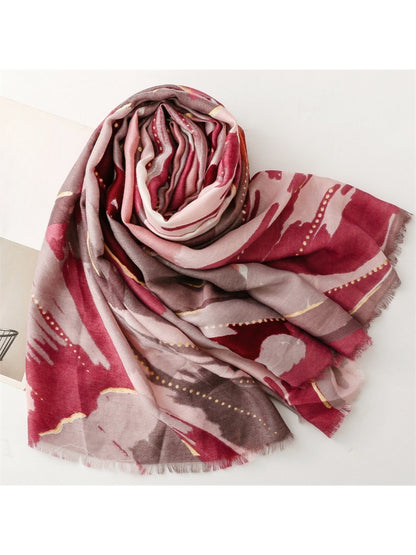 Scarvii - Abstract Botanical Brush Print Scarf
