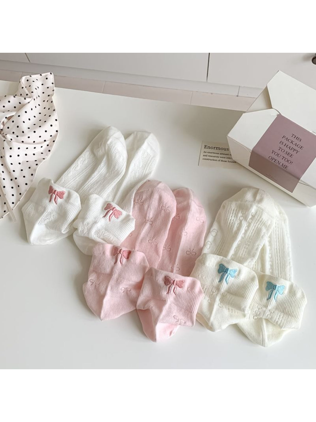 Rufia - Pastel Bow Knit Socks product image 1