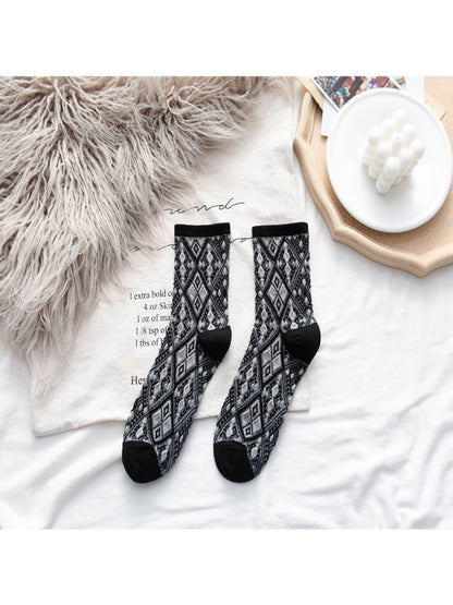 Rufia - Diamond Stitch Crew Socks