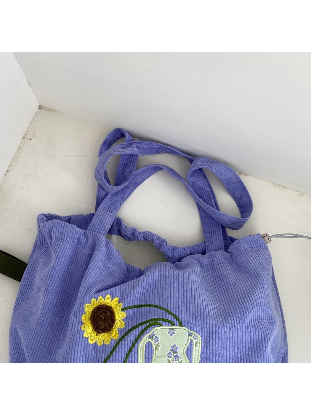 Cosbai - Sunflower Drawstring Tote Bag