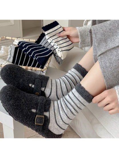 Rufia - Classic Striped Crew Socks
