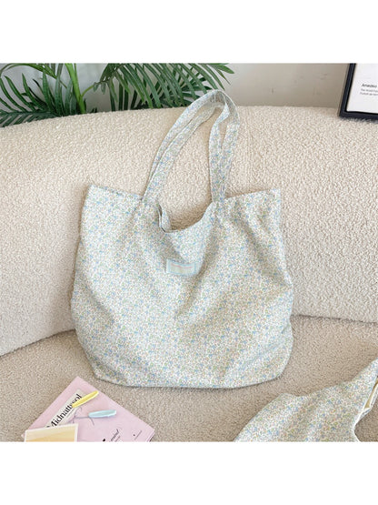 Cosbai Ditsy Floral Pattern Slouchy Style Tote Bag product photo 1