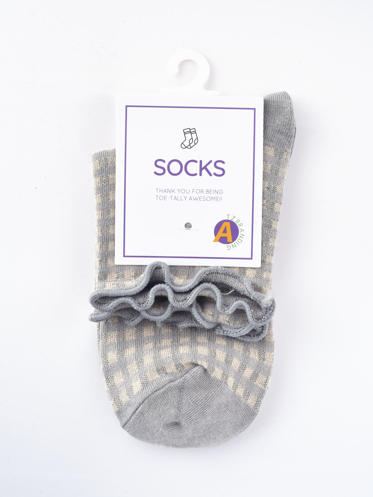 Rufia - Colorful Check Pattern Lace Socks