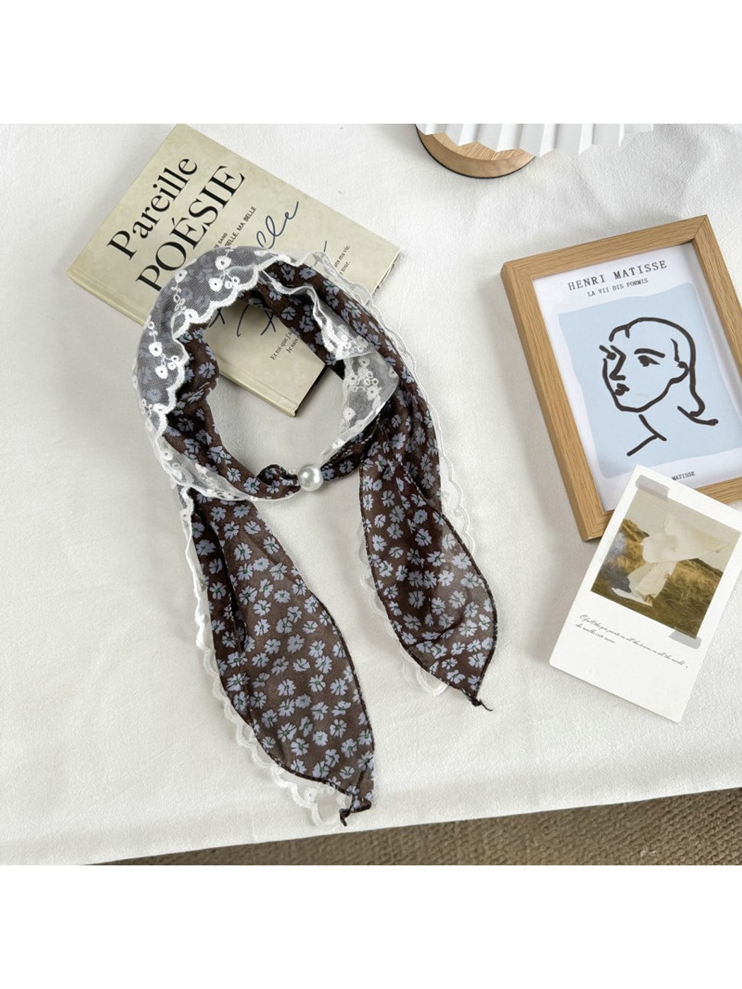 Scarvii - Retro Lace Narrow Decorative Scarf