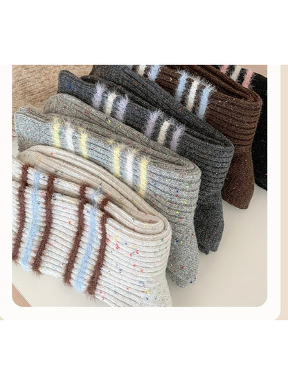 Rufia - Speckled Rib Crew Socks