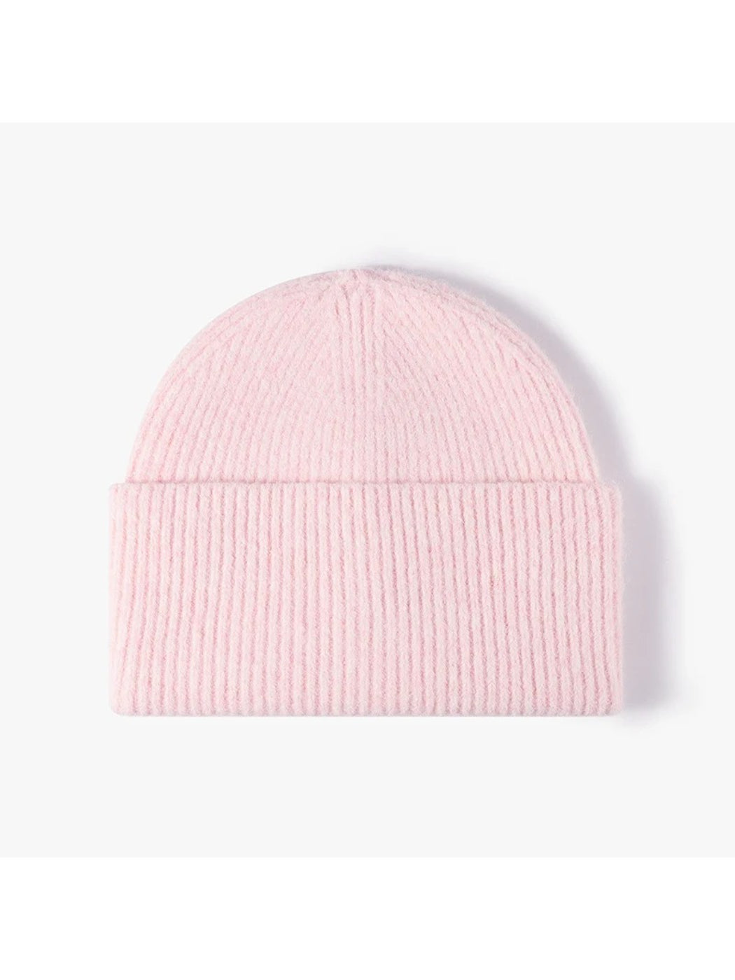 Haila - Fuzzy Ribbed Wide Cuff Knit Beanie