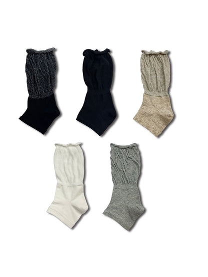 Rufia - Ruffle-Trim Open-Toe Crew Socks