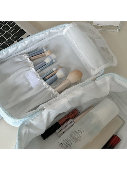Cosbai Soft Heart Cosmetic Case displayed from a side angle highlighting its shape