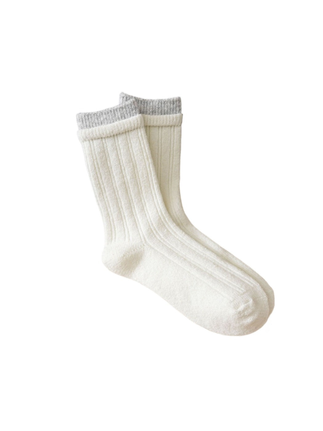 Rufia – Thick Warm Mid-Calf Socks with Color-Trim