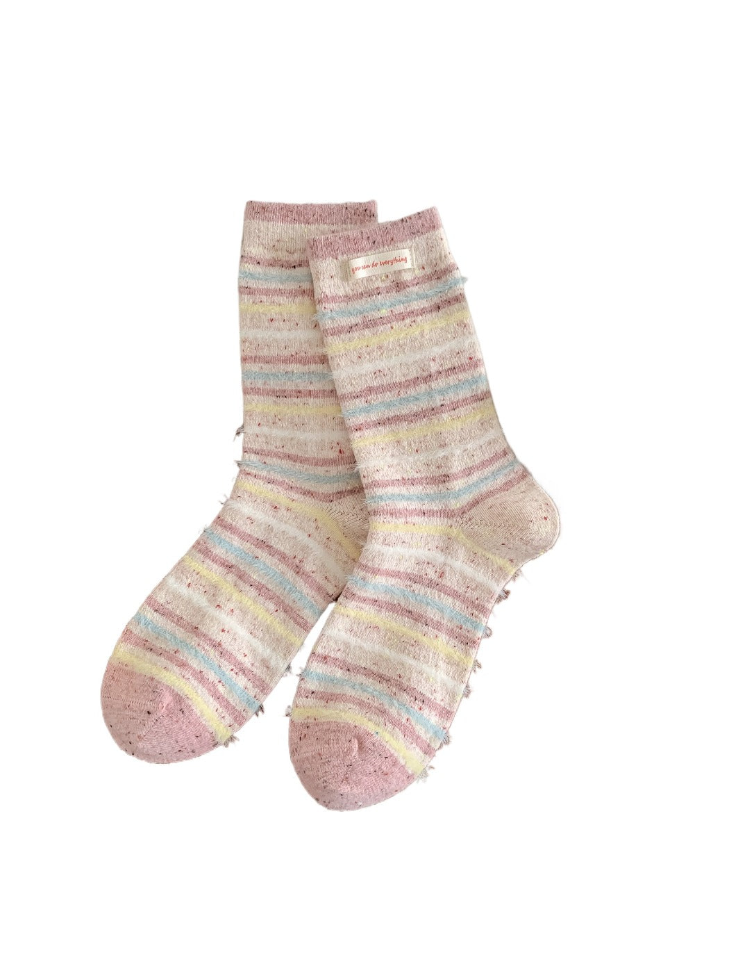 Rufia – Fuzzy Striped Mid-Calf Socks