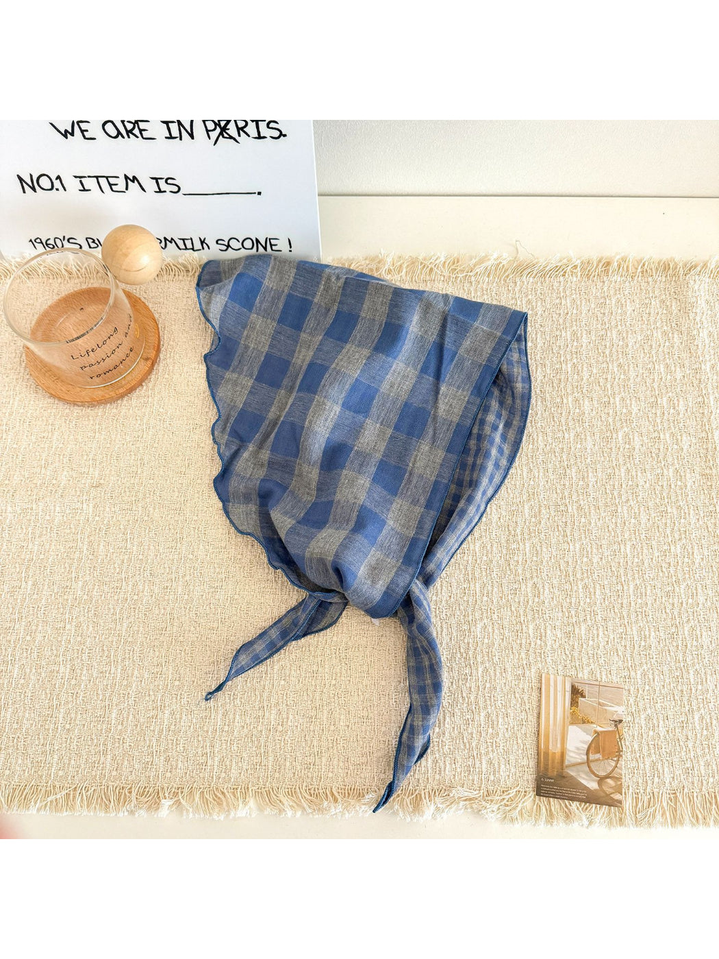 Scarvii - Gingham Check Ruffle Edge Scarf