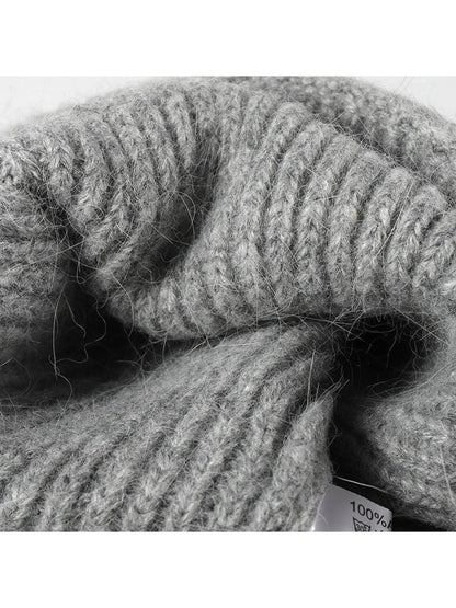 Haila - Contrast-Stitch Cuffed Knit Beanie