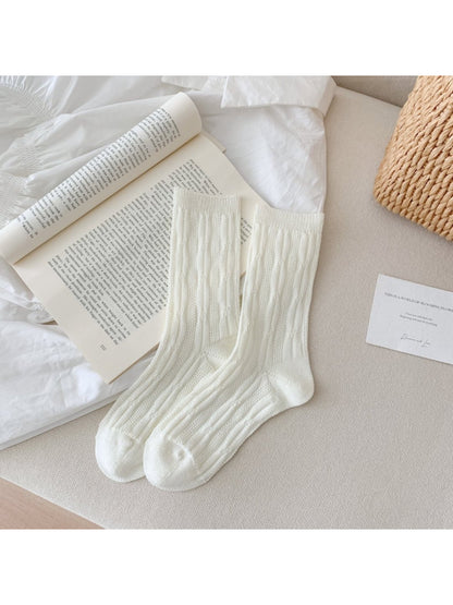 Rufia - Classic Cable Knit Crew Socks
