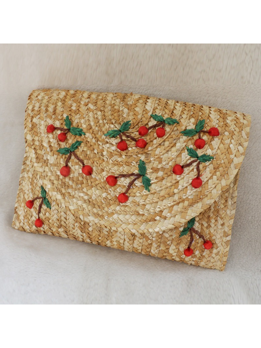 Cosbai Cherry Woven Clutch Bag product image