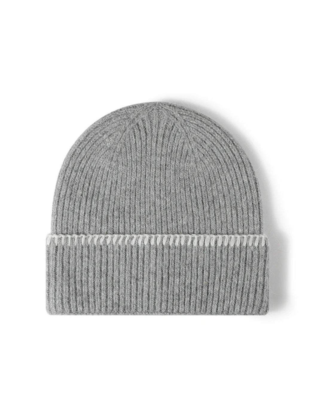 Haila - Contrast-Stitch Cuffed Knit Beanie