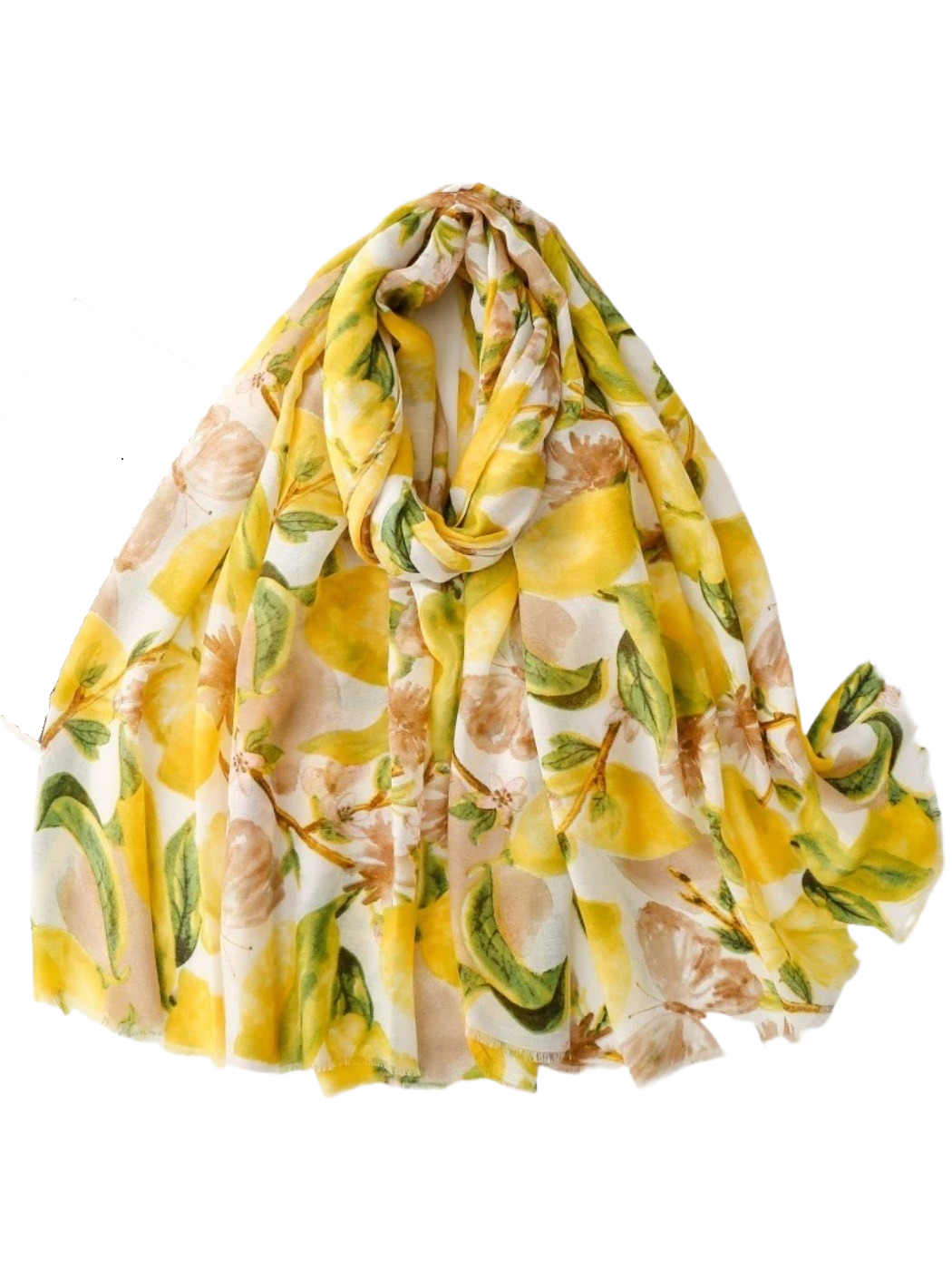 Scarvii - Lemon Butterfly Lightweight Wrap Scarf