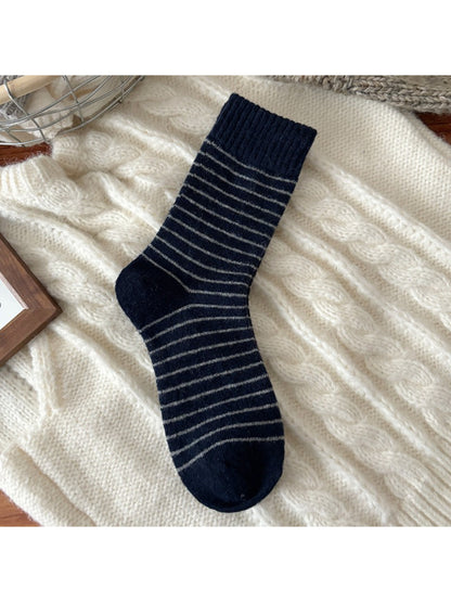Rufia - Cozy Thin Stripe Crew Socks