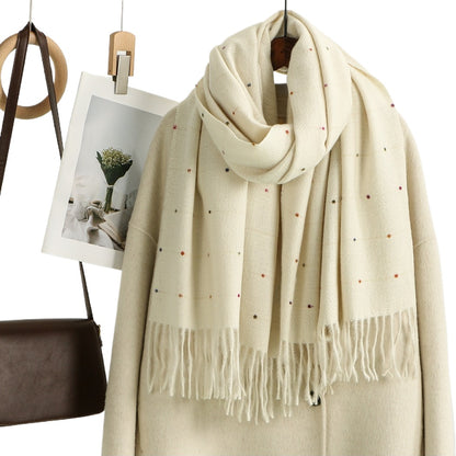 Scarvii - Polka Dot Tassel Winter Scarf