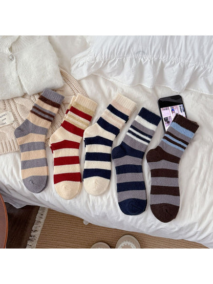 Rufia - Soft Stripe Knit Crew Socks