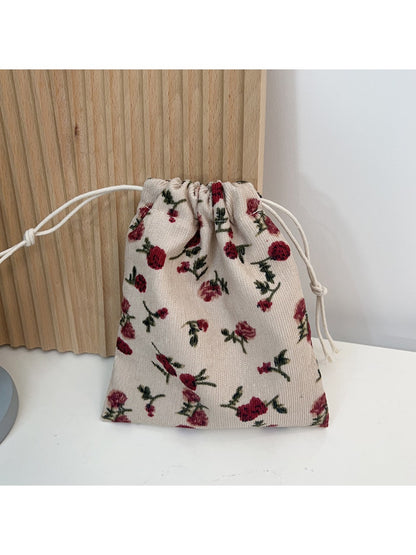 Cosbai Floral Pouch with colorful flowers arranged across surface