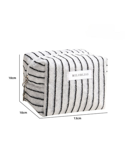 Cosbai - Textured Stripe Cosmetic Bag