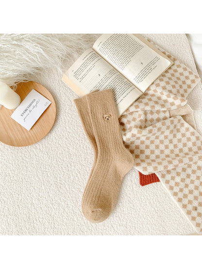 Rufia - Soft Neutral Bear Crew Socks