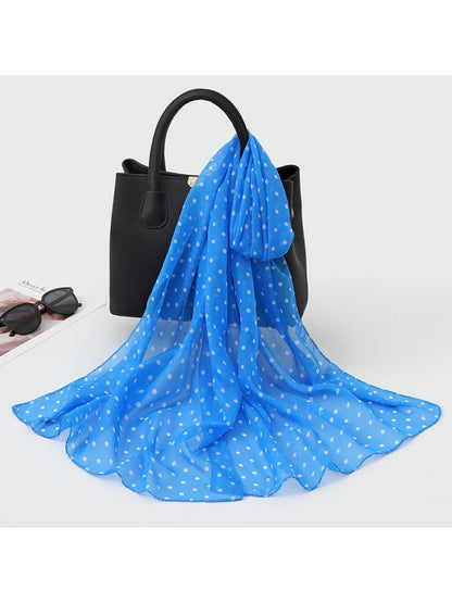 Scarvii - Mini Polka Dot Lightweight Long Scarf