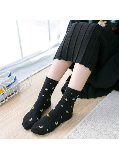 Rufia - Moon and Star Pattern Crew Socks product image 2