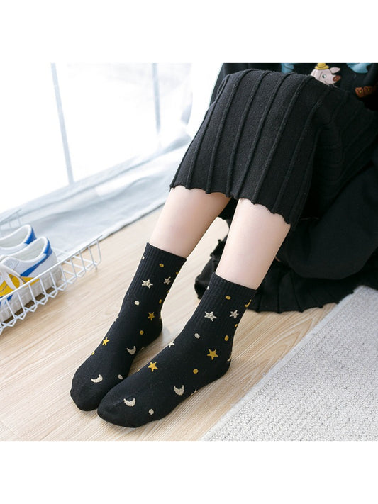 Rufia - Moon and Star Pattern Crew Socks product image 2