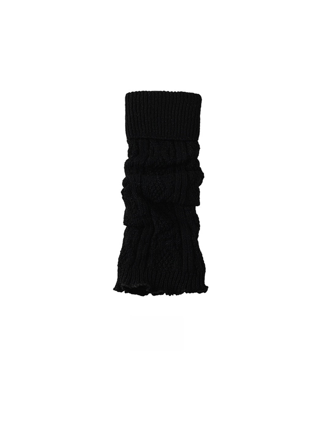 Cozyra - Textured Knit Ruffled Leg Warmers